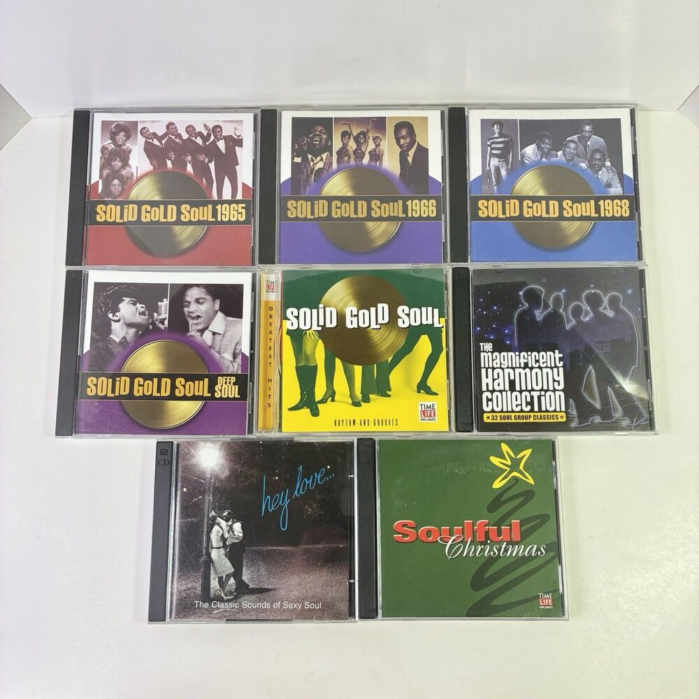 Solid Gold Soul CD LOT of 8 Time Life Compilation, Hey Love, Soulful Christmas